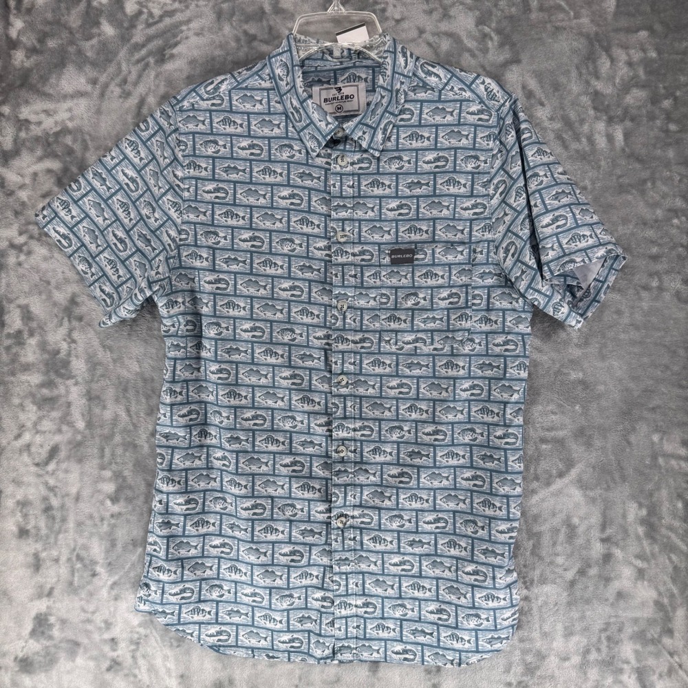 Burlebo Performance Angler's Choice Button Up Shirt Men's medium